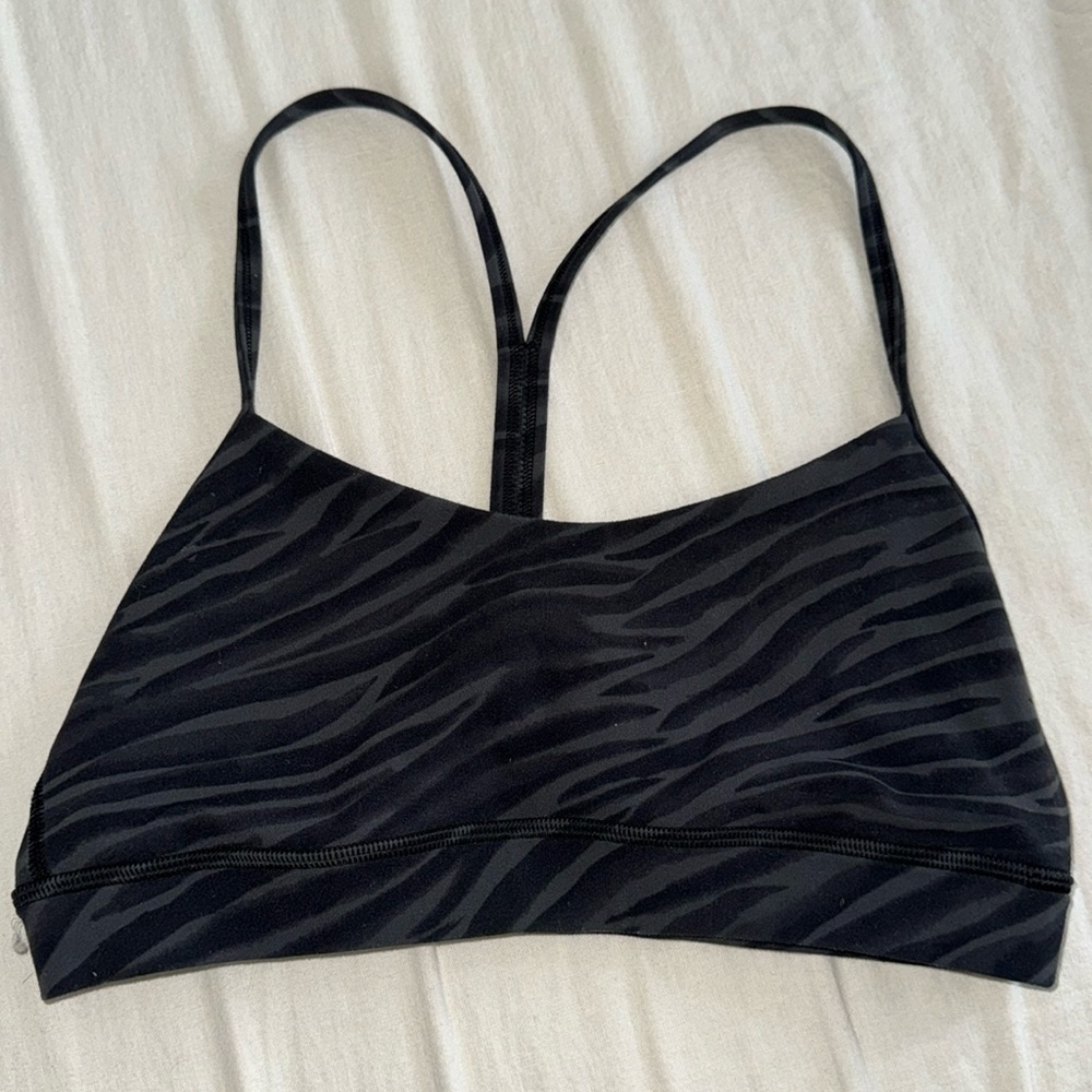 Lululemon Zebra Striped Racerback Sports Bra